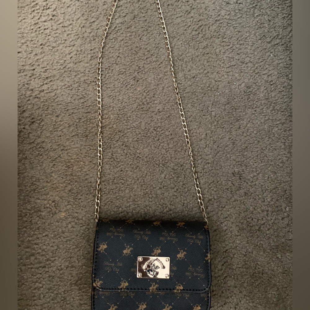 Polo small brown purse with chain🤎